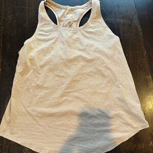 Lululemon Athletica Beige Striped Tank Top